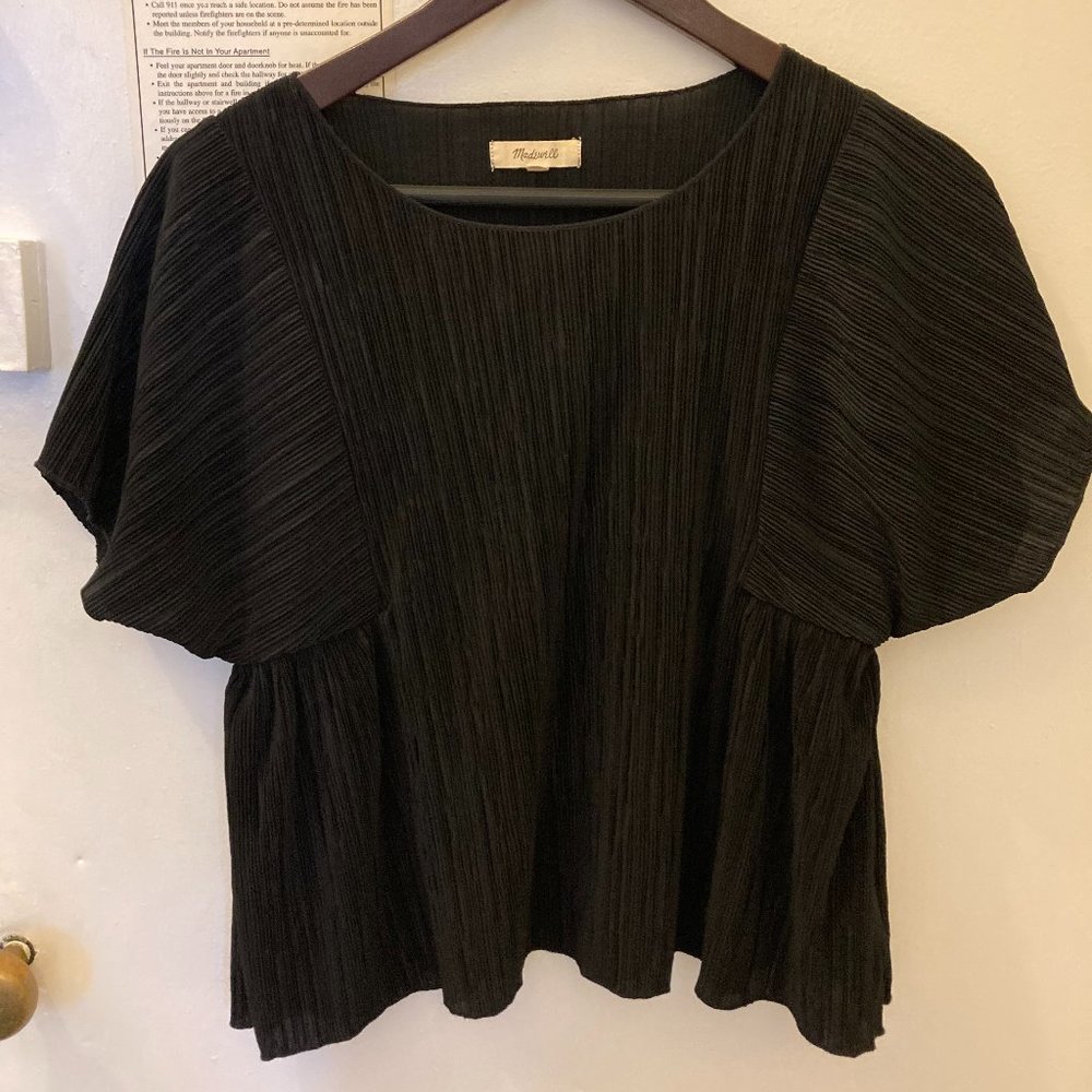 Madewell accordion top black